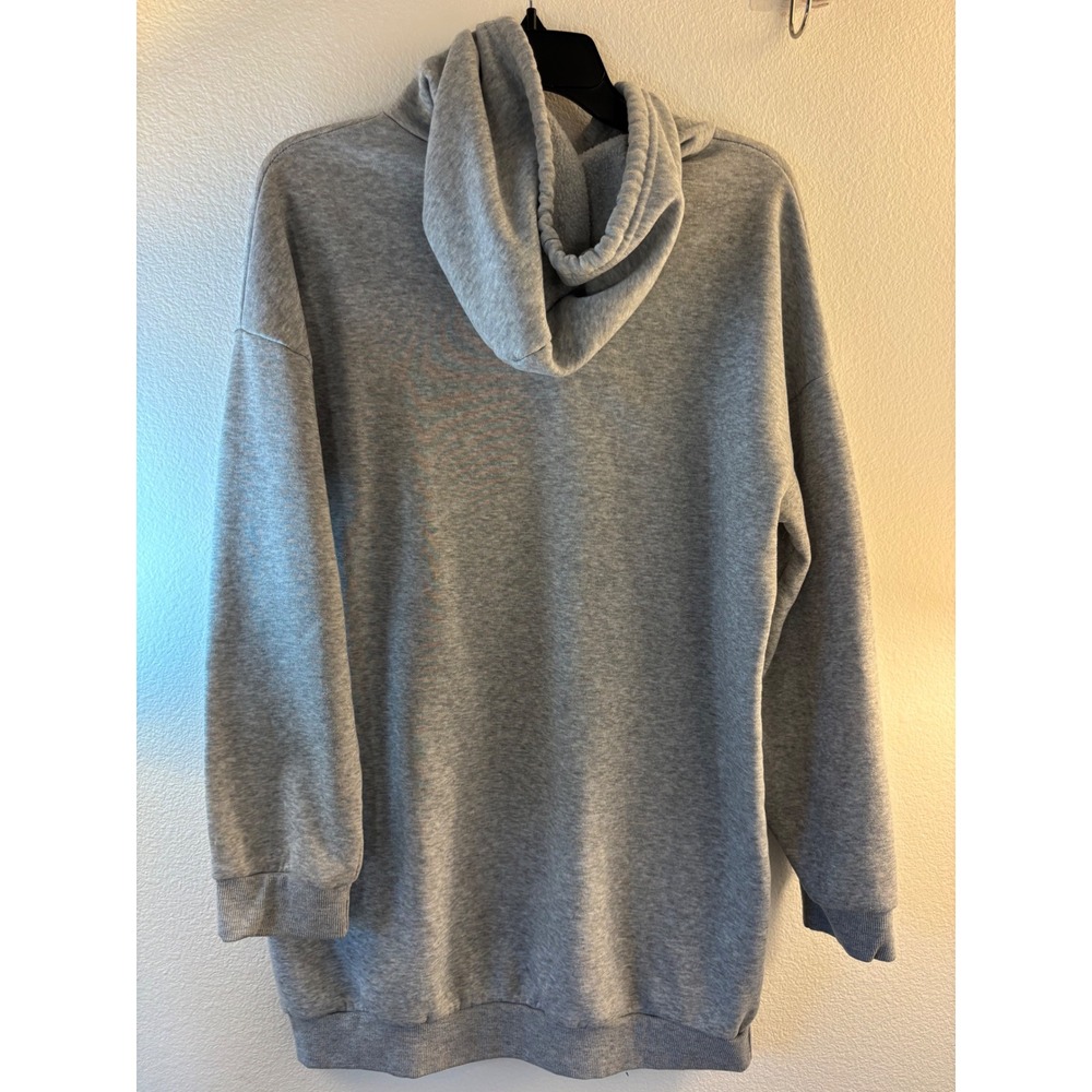 SHEIN Oversized Heather Gray Longline Hoodie Sweatshirt XL